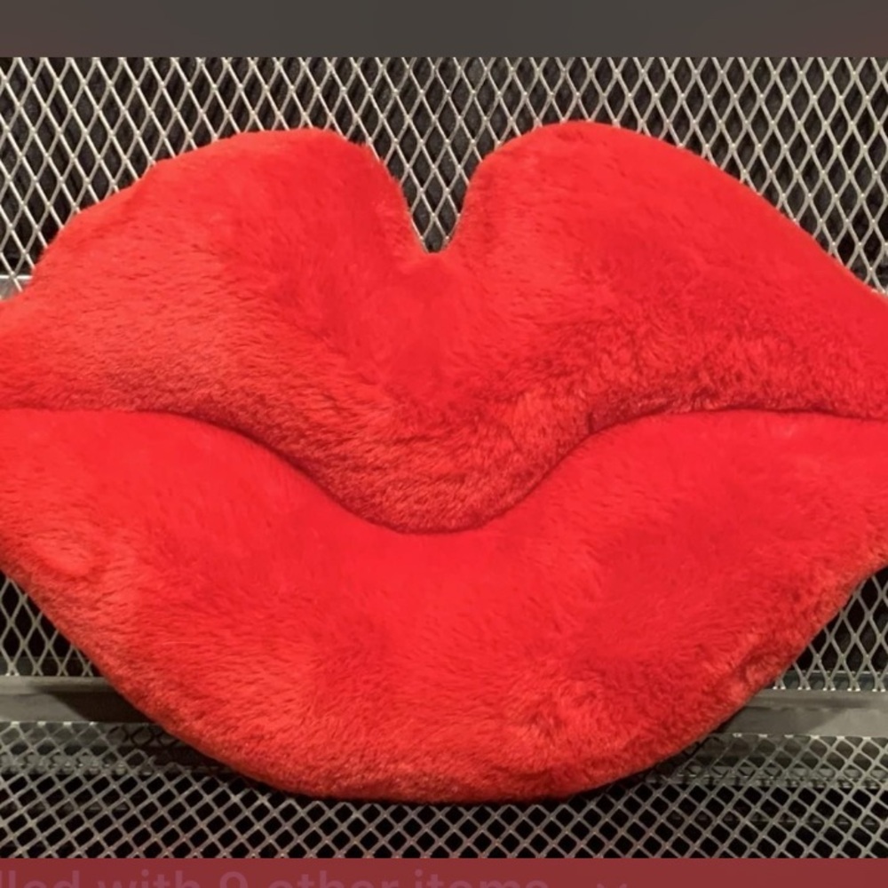 Room Essentials Red Lips Pillow